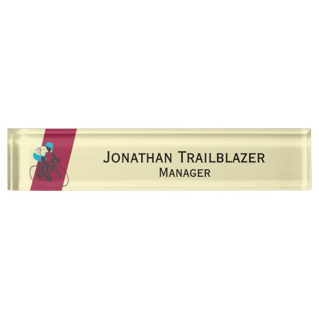 Cyclist #2 nameplate (Front)