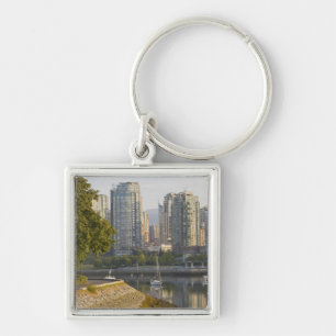 Cyclist along the Seawall Trail in downtown Keychain