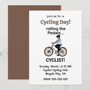 Cyclist Bicycle Bike Cycling Day Invitation