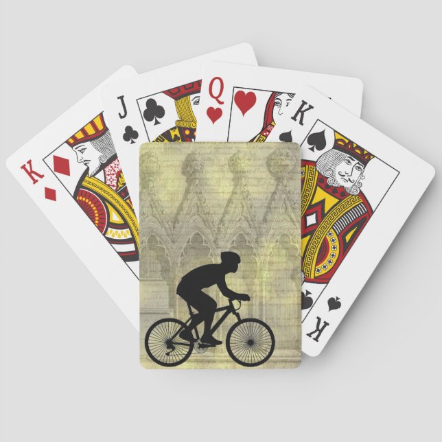 Cyclist Bicycle Playing Cards (Back)