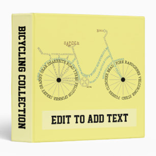 Cyclist Bicycling Bike Cycling Word Art Binder
