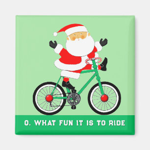 Cyclist Christmas Stocking Stuffers Magnet