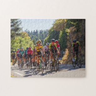 Cyclist Compete in Cycling Race Jigsaw Puzzle