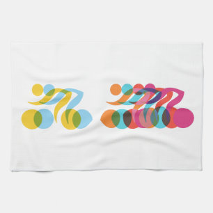 Cyclist cool and unique design kitchen towel