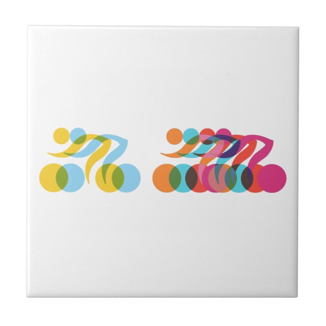 Cyclist cool and unique design tile (Front)