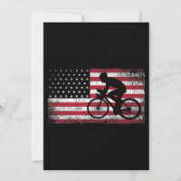 Cyclist Cycling Bicycle American Flag 4th of July