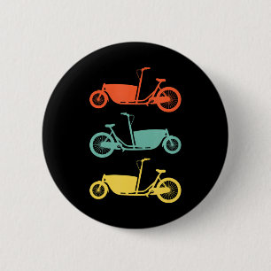 Cyclist Cycling Electric Cargo Bike 2 Inch Round Button