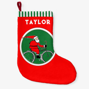 Cyclist Cycling Holiday Gift Small Christmas Stocking