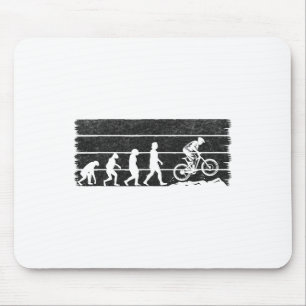 Cyclist Evolution Mountain Biking Bicycle Cycling Mouse Pad