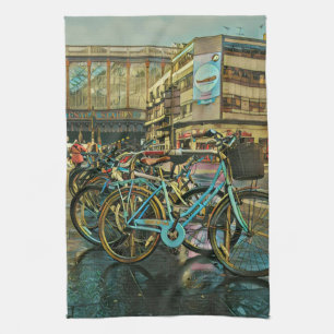 Cyclist gifts for dad kitchen towel