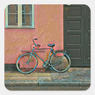 Cyclist gifts for her square sticker