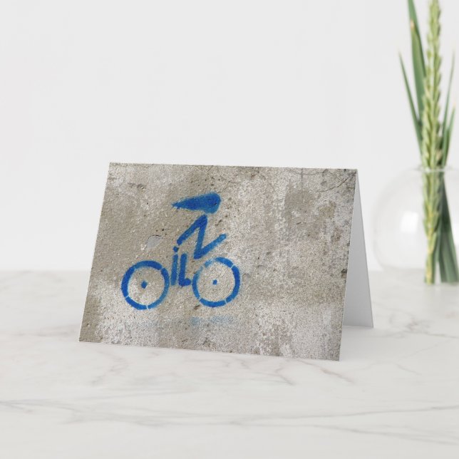 Cyclist Graffiti Card (Front)