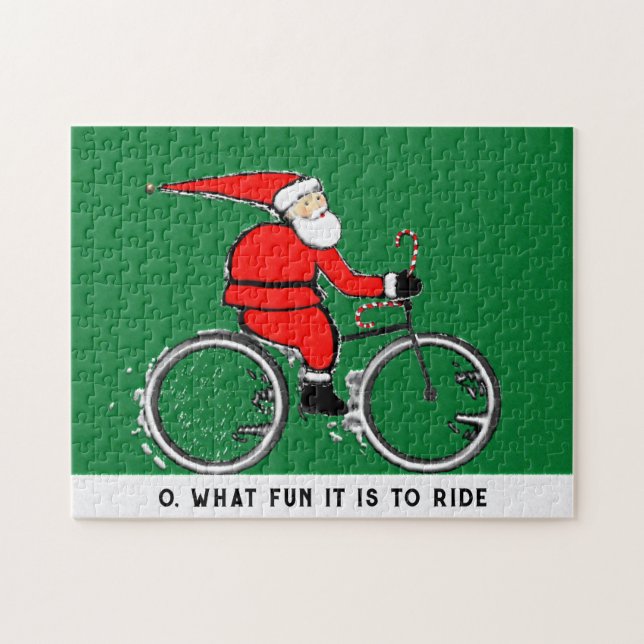 Cyclist Holiday Gift Jigsaw Puzzle (Horizontal)
