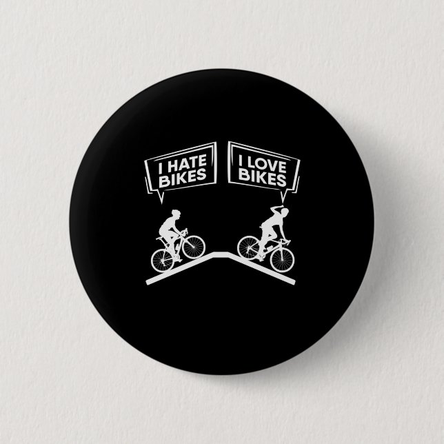 Cyclist I Love Bikes 2 Inch Round Button (Front)