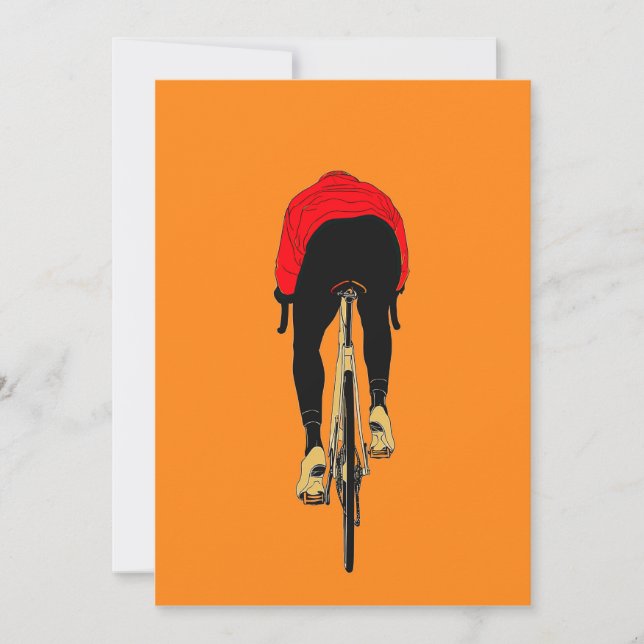 Cyclist in Motion Invitation (Front)