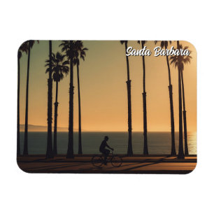 Cyclist in Santa Barbara California Magnet