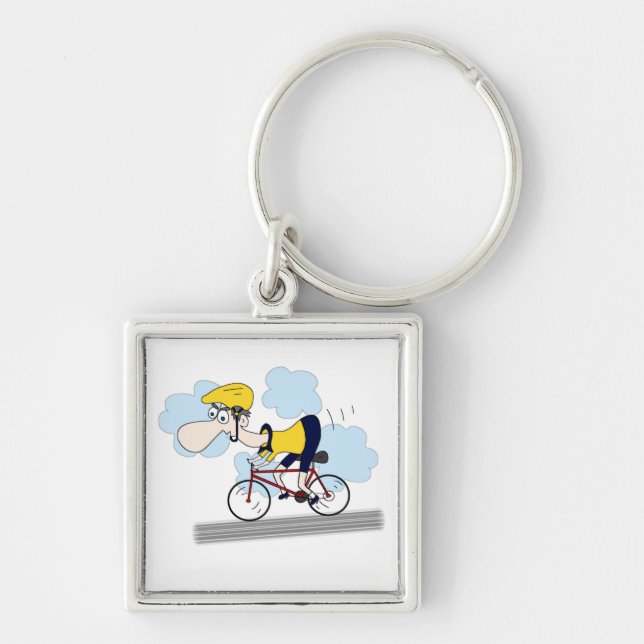 Cyclist Keychain (Front)