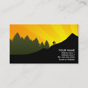 cyclist : mountain rays : business card