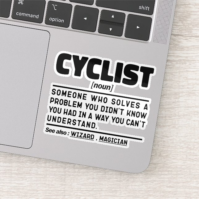 Cyclist Noun Funny Cycling Lover Sarcastic sayings (Detail)