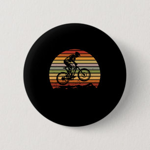 Cyclist Retro Vintage Mountain Biking Cycling Gift 2 Inch Round Button