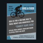 Cyclist Silhouette, Charity Bike-a-Thon Event Flyer<br><div class="desc">Cyclist Silhouette,  Charity Bike-a-Thon Event Advertising Flyer by The Business Card Store.</div>