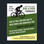 Cyclist Silhouette, Charity Bike-a-Thon Event Flyer<br><div class="desc">Cyclist Silhouette,  Charity Bike-a-Thon Event Advertising Flyer by The Business Card Store.</div>