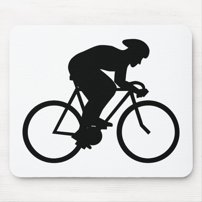 Cyclist Silhouette. Mouse Pad (Front)