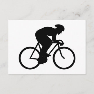 Cyclist Silhouette. RSVP Card