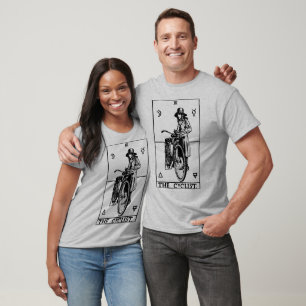 Cyclist Tarot Card Vintage Bicycle Illustration T-Shirt