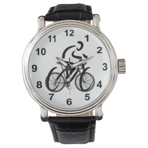Cyclist Themed Bicycle Design Watch