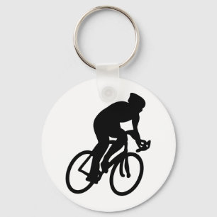 cyclist tour de france racing bike keychain