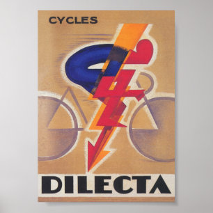 Cycliste, Art Déco, Poster vintage à vélo