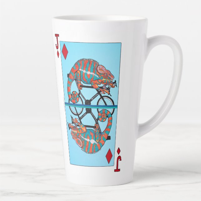 Cycliste de course grande latte Mug (Droite)