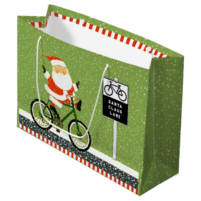 Cycliste Vacances Vacances Grand Cadeau Sac (Devant Angle)