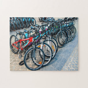 Cyclistes Vélos Parking Jigsaw Puzzle