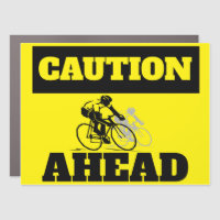 Cyclists ahead warning | Caution magnetic signs