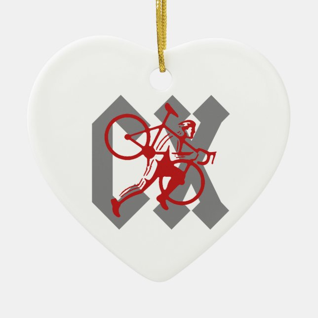Cyclocross Ceramic Ornament (Front)