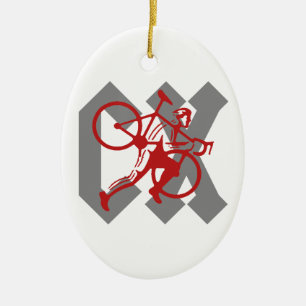 Cyclocross Ceramic Ornament