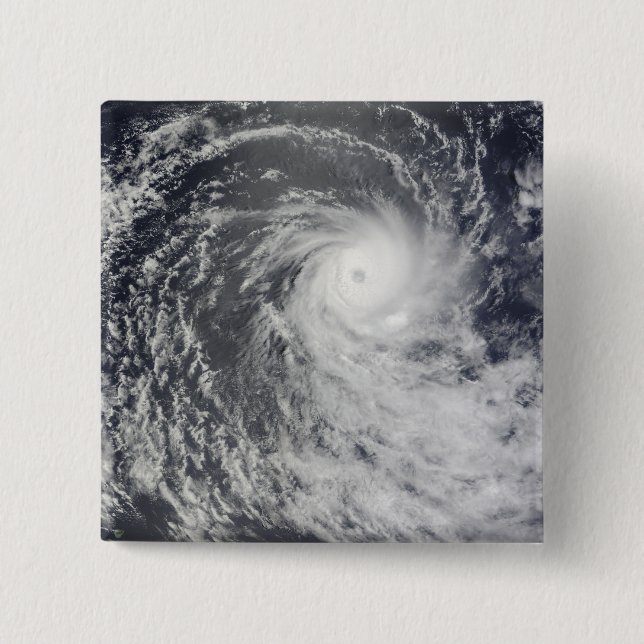 Cyclone Anja over the Southern Indian Ocean 2 Inch Square Button (Front)