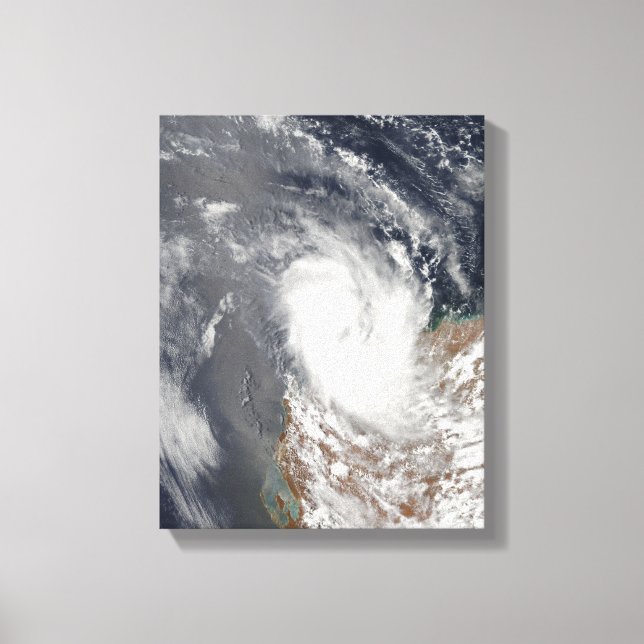 Cyclone Dominic off the shore of Western Austra Canvas Print (Front)