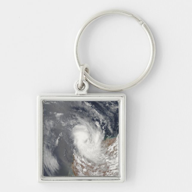 Cyclone Dominic off the shore of Western Austra Keychain (Front)