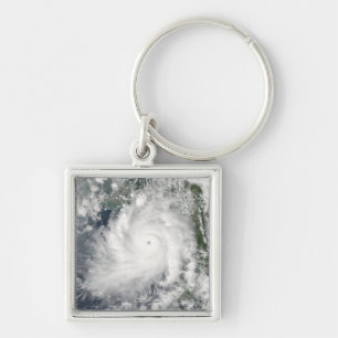 Cyclone Giri moves ashore over Burma Keychain