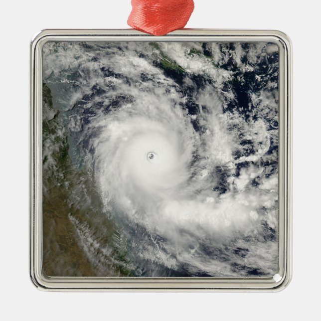 Cyclone Ingrid Metal Ornament (Front)