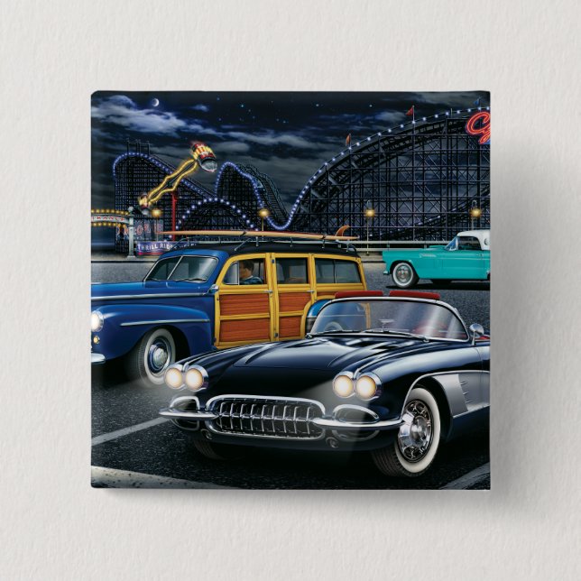 Cyclone Racer 2 2 Inch Square Button (Front)