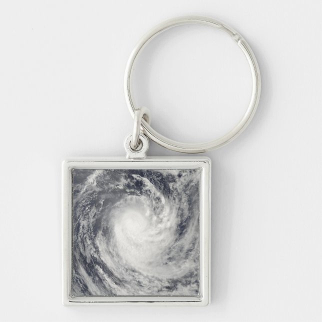Cyclone Rene over the South Pacific Ocean Keychain (Front)