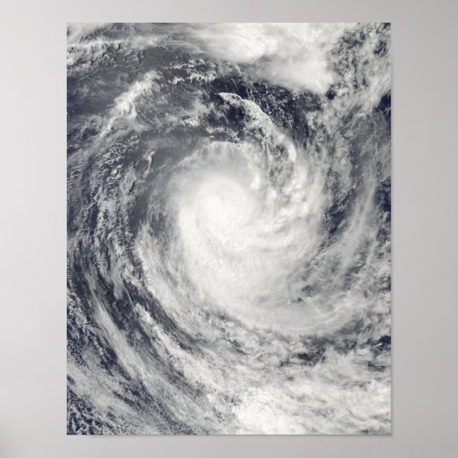 Cyclone Rene over the South Pacific Ocean Poster (Front)