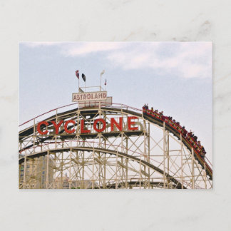 Cyclone Roller Coaster - Coney Island, postcard