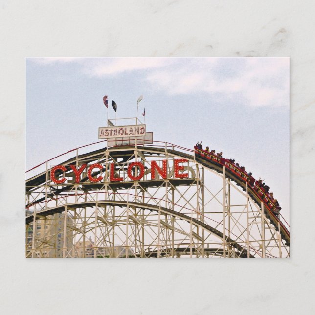 Cyclone Roller Coaster - Coney Island, postcard (Front)