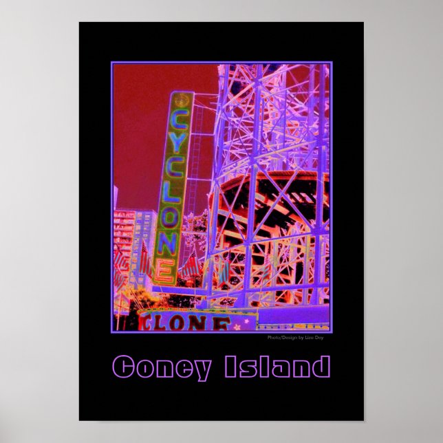Cyclone Rollercoaster Psychedelic Poster (Front)