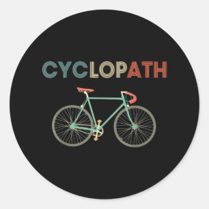 Cyclopath Funny Bicycle Cyclist Humour Classic Round Sticker